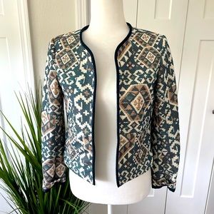 H&M women print Art Deco blazer